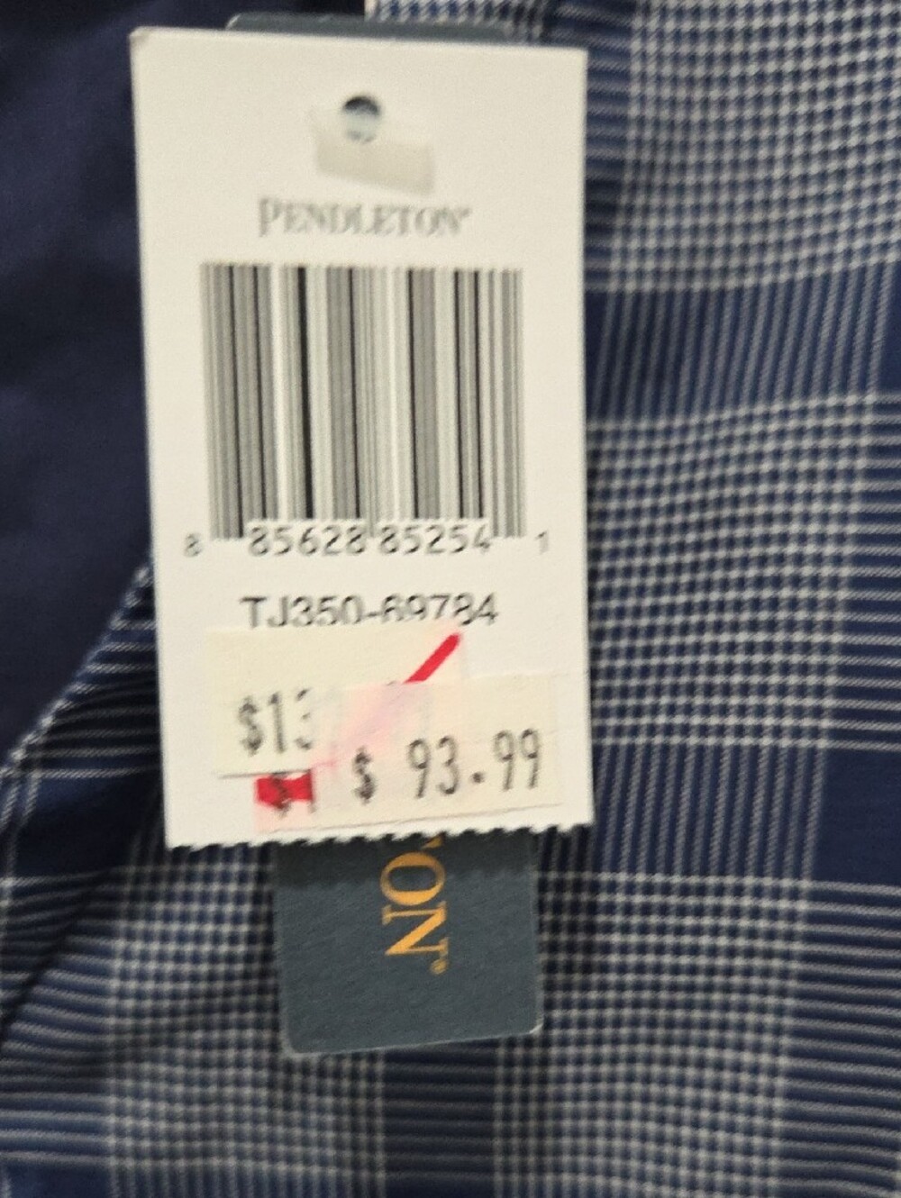 Pendleton Blue Plaid V-Neck Tiered Maxi Dress - Picture 5 of 14